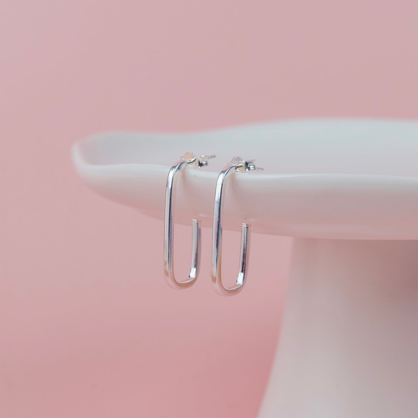 The Paperclip Post | Sterling Silver Earrings