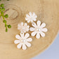 The Daisy Pearl Drop in Cream/ Lightweight Acrylic Statement Earrings