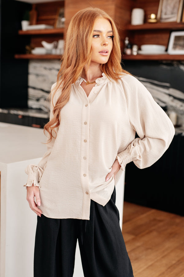 Sweetheart Button Up Blouse