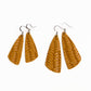 The Braided Wedge in Mustard Yellow/ Lightweight Leather Statement Earrings