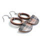 THE NORA in Fall Plaid/ Wood + Leather Statement Earrings