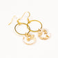 THE LITTLE DROP in Clear Gold Flake/ Acrylic Statement Earrings