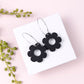 THE FLOWER HOOP in Black/ Acrylic Lightweight Statement Earrings