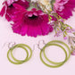 THE STAPLE HOOP in Sheer Olive Green/ Lightweight Acrylic Statement Earrings