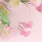 THE BUTTERFLY in Sheer Pink Ice/ Lightweight Acrylic Statement Earrings