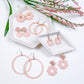 The Two Dots in Nude Blush/ Lightweight Acrylic Statement Earrings