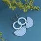 THE NORA in Baby Blue/ Lightweight Leather Statement Earrings
