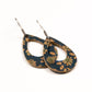 THE MINI OPEN TEARDROP in Turquoise Daisy Dream/ Cork Statement Earrings