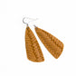 The Braided Wedge in Mustard Yellow/ Lightweight Leather Statement Earrings